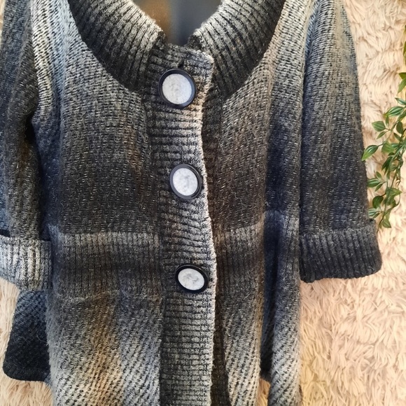 Belamie Mohair Blend Chunky Large Button Cardigan, M/L - Picture 3 of 6